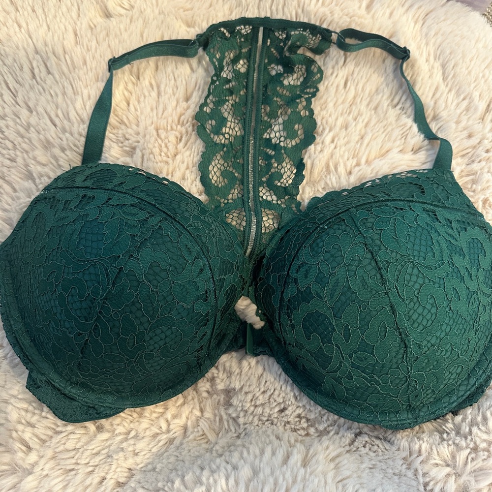 Victoria's Secret Deep Green Lace Bra